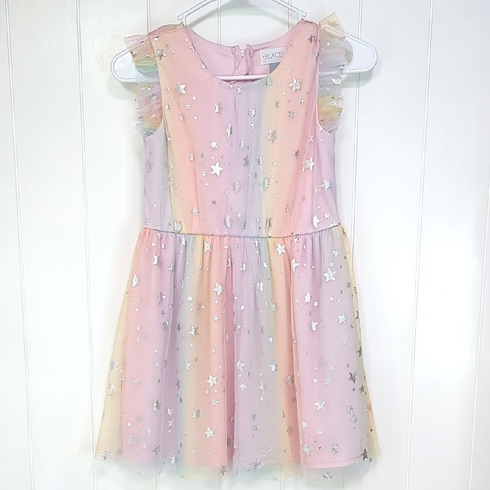 Like New Childrens Place Starry Pastel Dress
